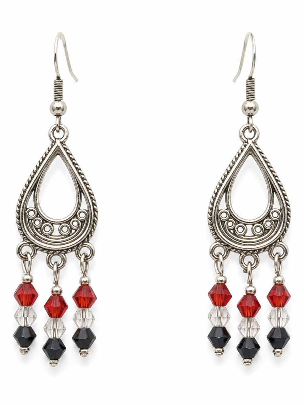 Ladybug Crystal Drop Earrings